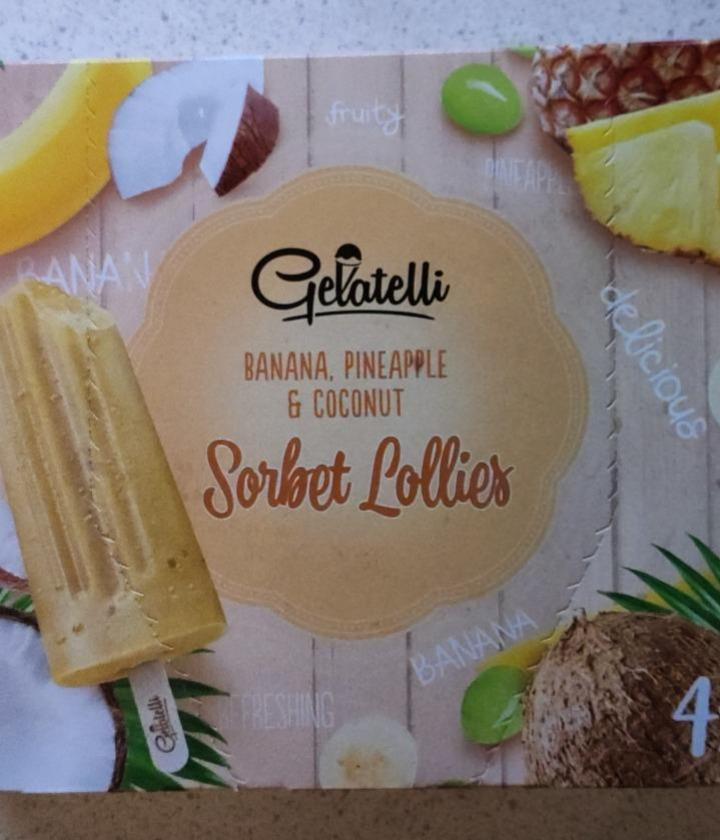 Fotografie - Sorbet Lollies banana, pineapple & coconut Gelatelli