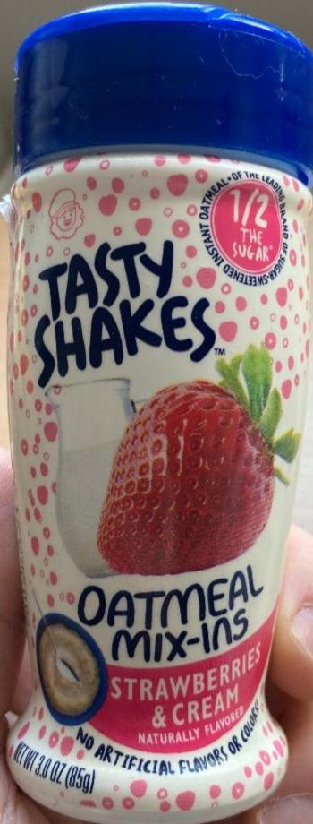 Fotografie - Tasty Shakes Strawberry & Cream Oatmeal Mix Ins
