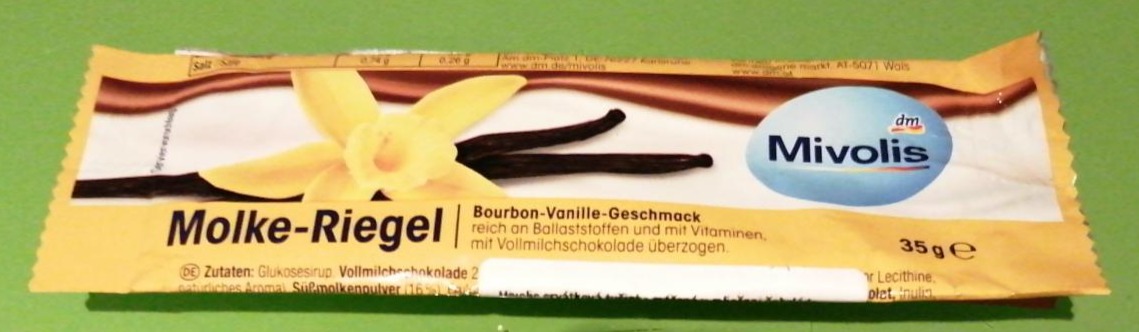 Fotografie - syrovátková tyčinka s příchutí bourbonské vanilky v mléčné čokoládě Mivolis