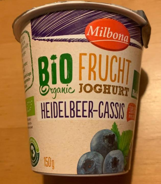 Fotografie - Bio Organic Frucht Joghurt Heidelbeere-Cassis Milbona