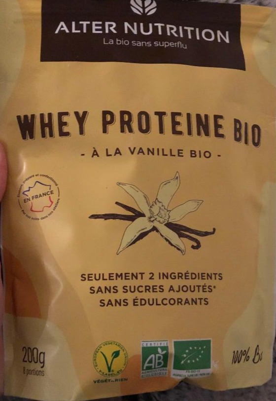 Fotografie - Whey proteine Bio à la Vanille Alter Nutrition