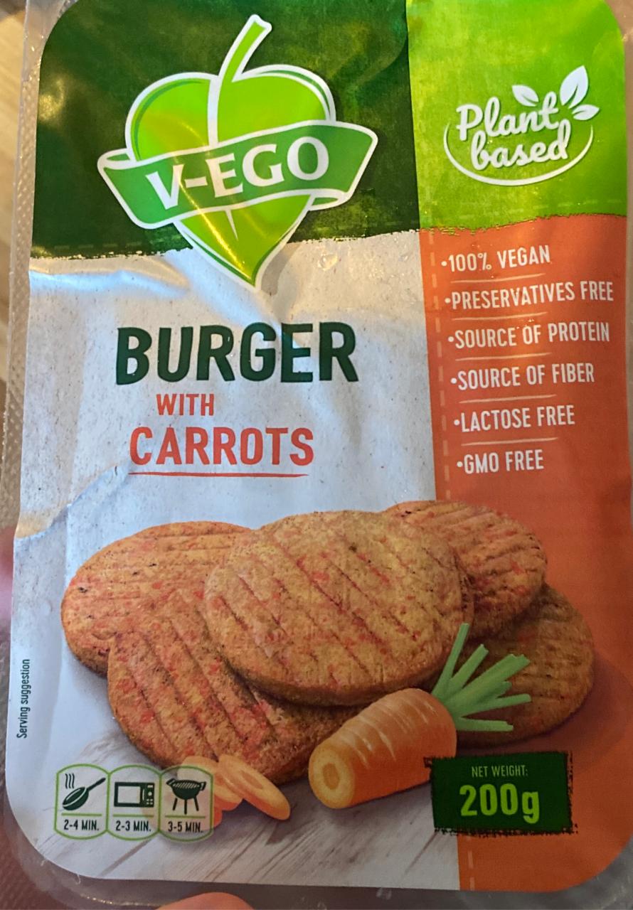 Fotografie - Burger with carrots V-ego