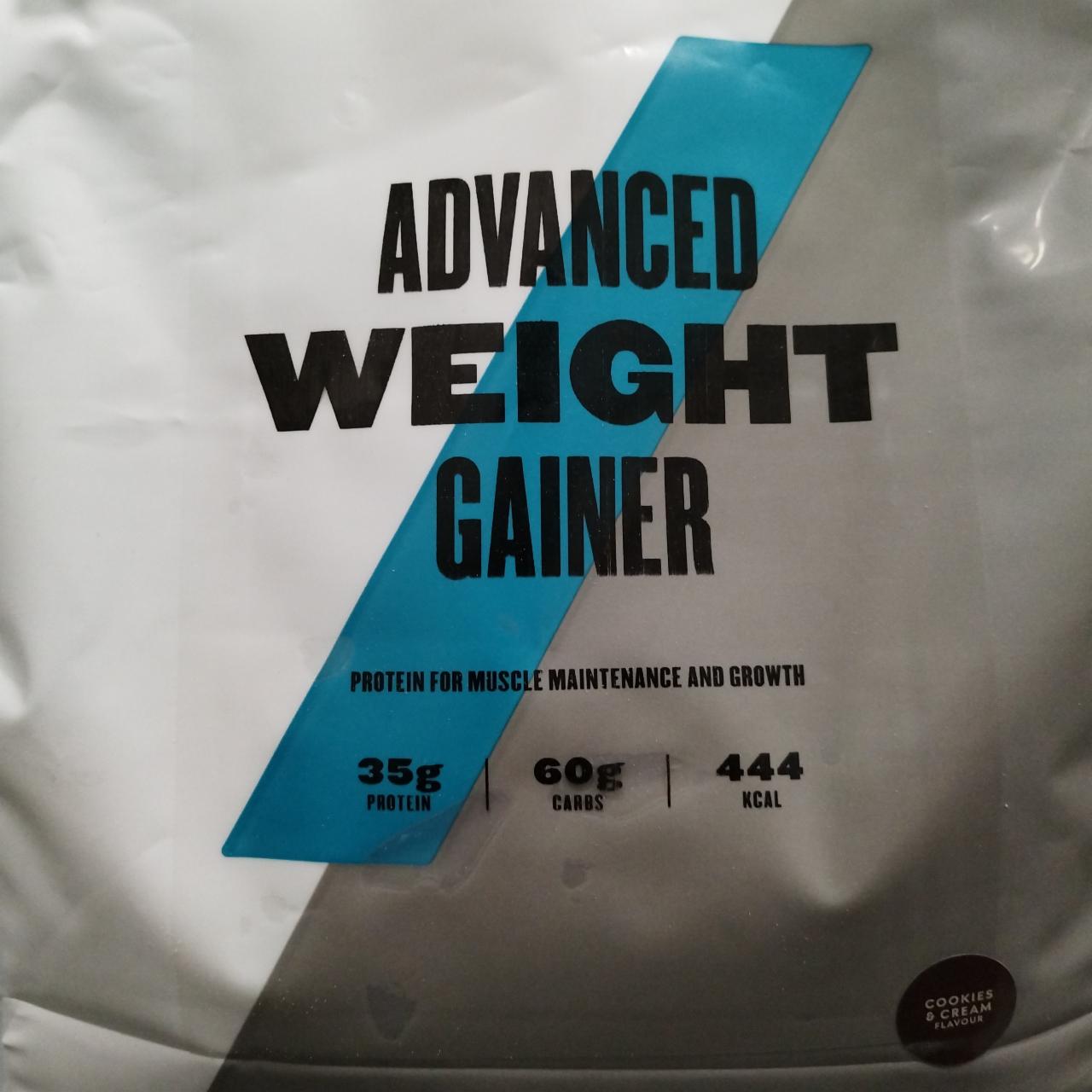 Fotografie - Advanced Weight Gainer Cookies & Cream flavour Myprotein