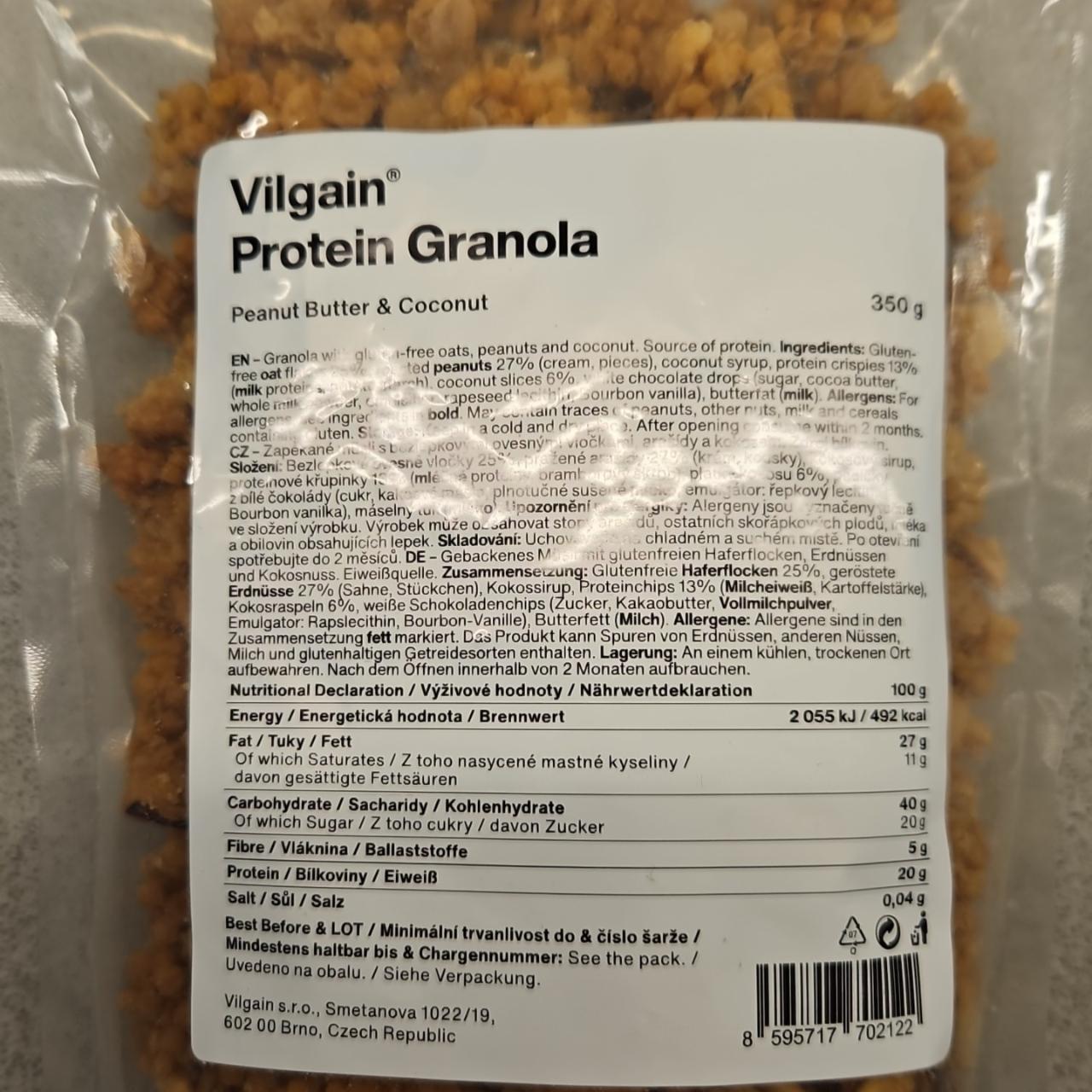 Fotografie - Protein Granola Peanut Butter & Coconut Vilgain