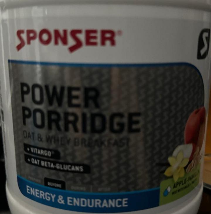 Fotografie - Power porridge Energy & endurance Apple Vanilla Sponser