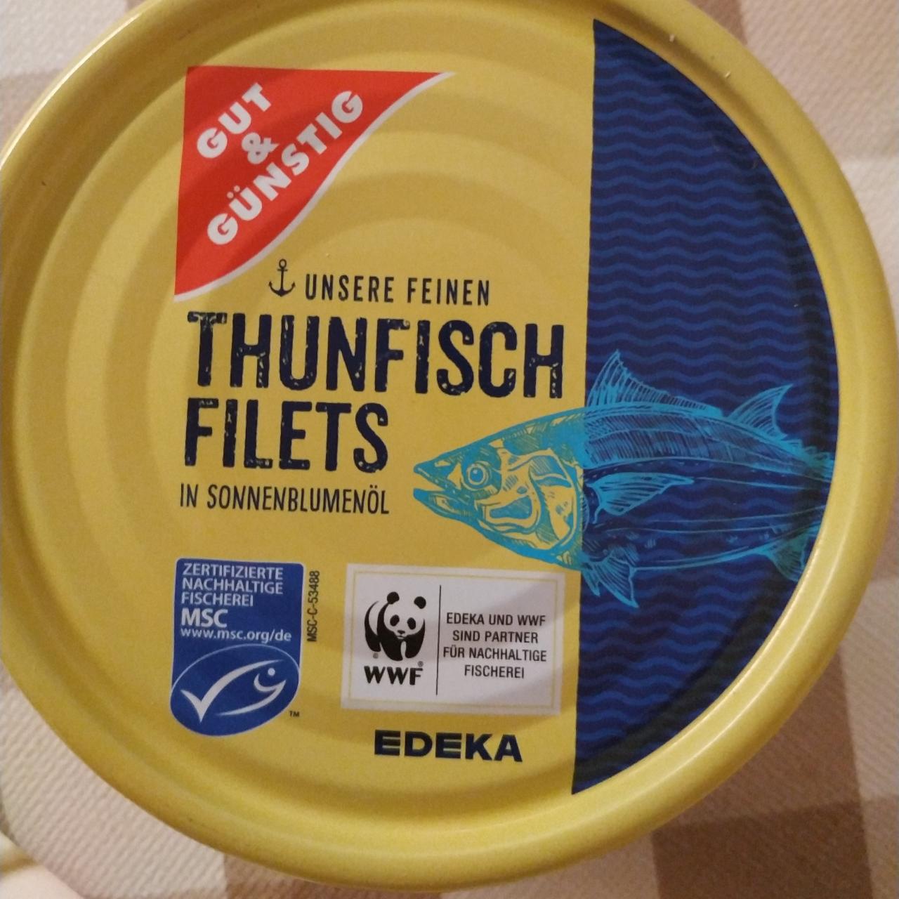 Fotografie - Thunfisch Filets in Sonnenblumenöl Gut & Günstig