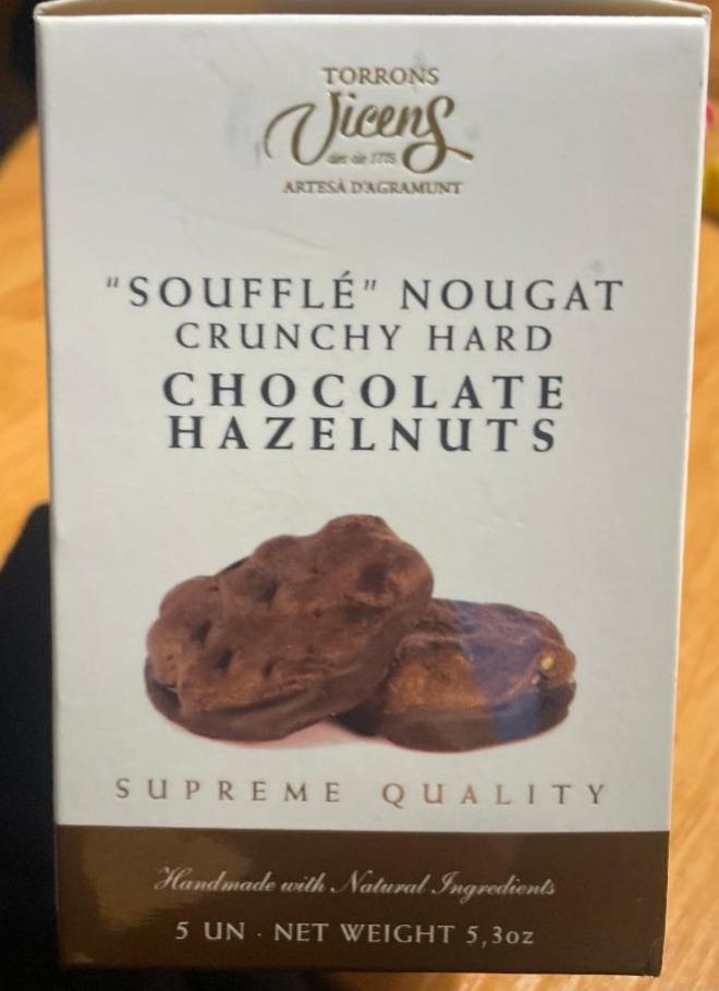 Fotografie - Soufflé Nougat Crunchy Hard Chocolate Hazelnuts Torrons Vicens