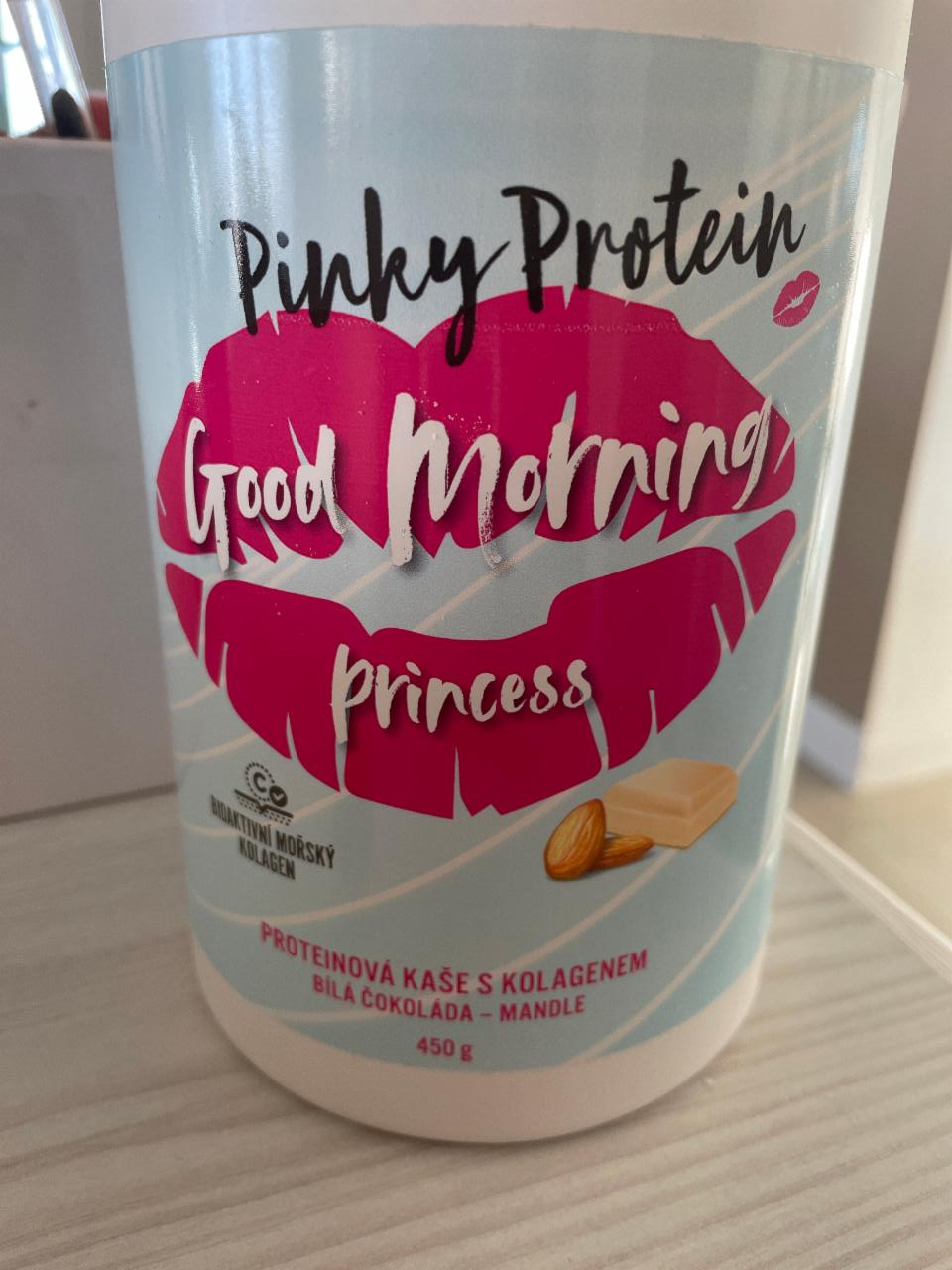 Fotografie - Good Morning princess Proteinová kaše s kolagenem Bílá čokoláda - Mandle Pinky Protein