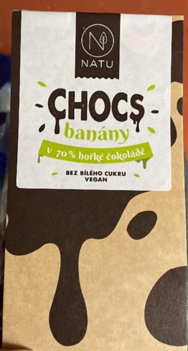 Fotografie - Chocs Banány v 70% hořké čokoládě Natu