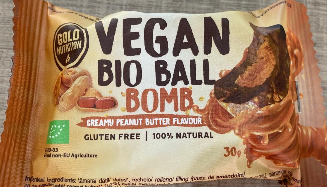 Fotografie - bio ball energy arašídové máslo Vegan