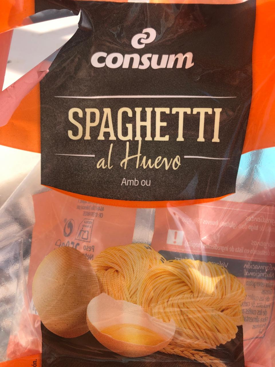 Fotografie - Spaghetti al Huevo Amb ou Consum