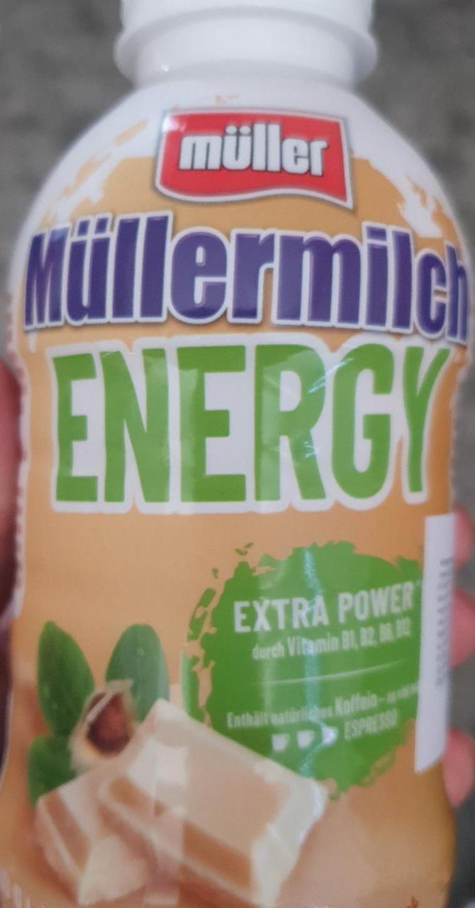 Fotografie - Müllermilch Energy s příchutí bílé čokolády + moringy Müller