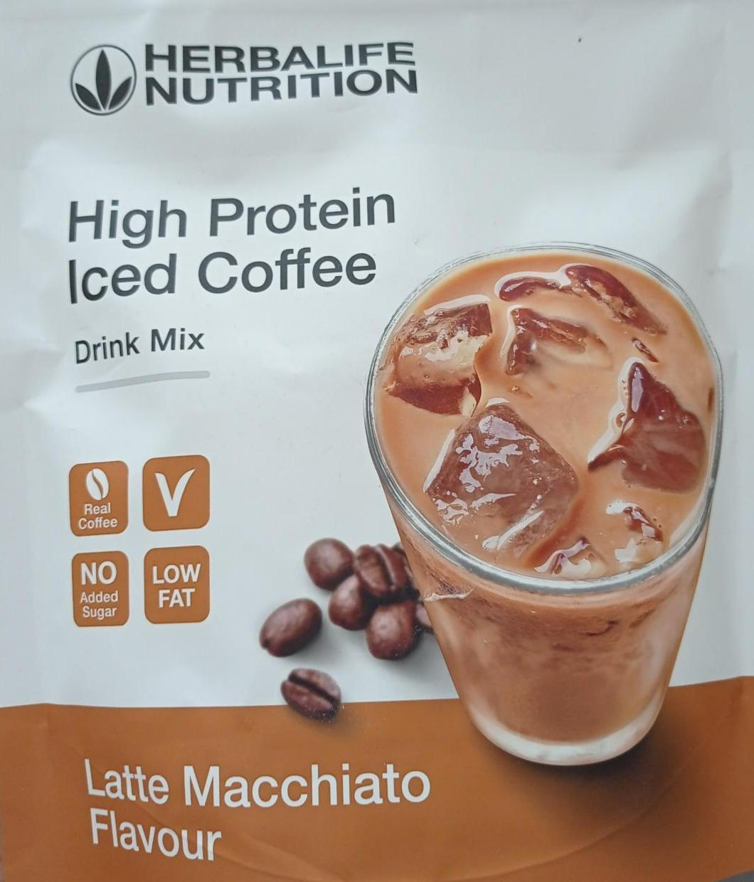 Fotografie - High Protein Iced Coffee Latte Macchiato Herbalife Nutrition