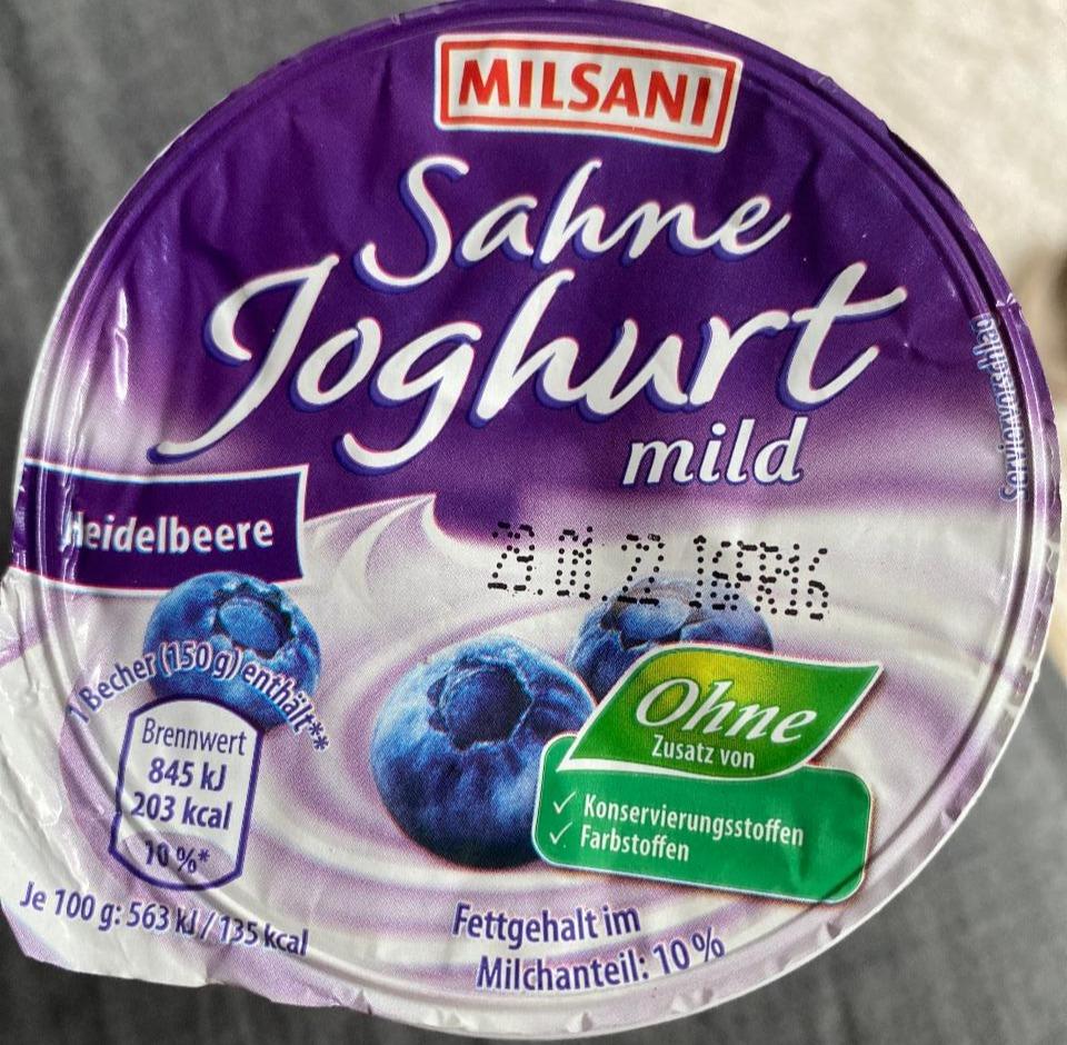 Fotografie - Sahne Joghurt mild Heidelbeere Milsani