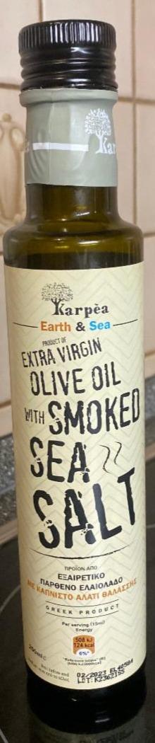Fotografie - Extra Panenský olivový olej s mořskou uzenou solí Karpea