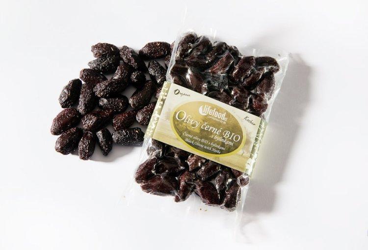 Fotografie - olivy černé sušené BIO Lifefood