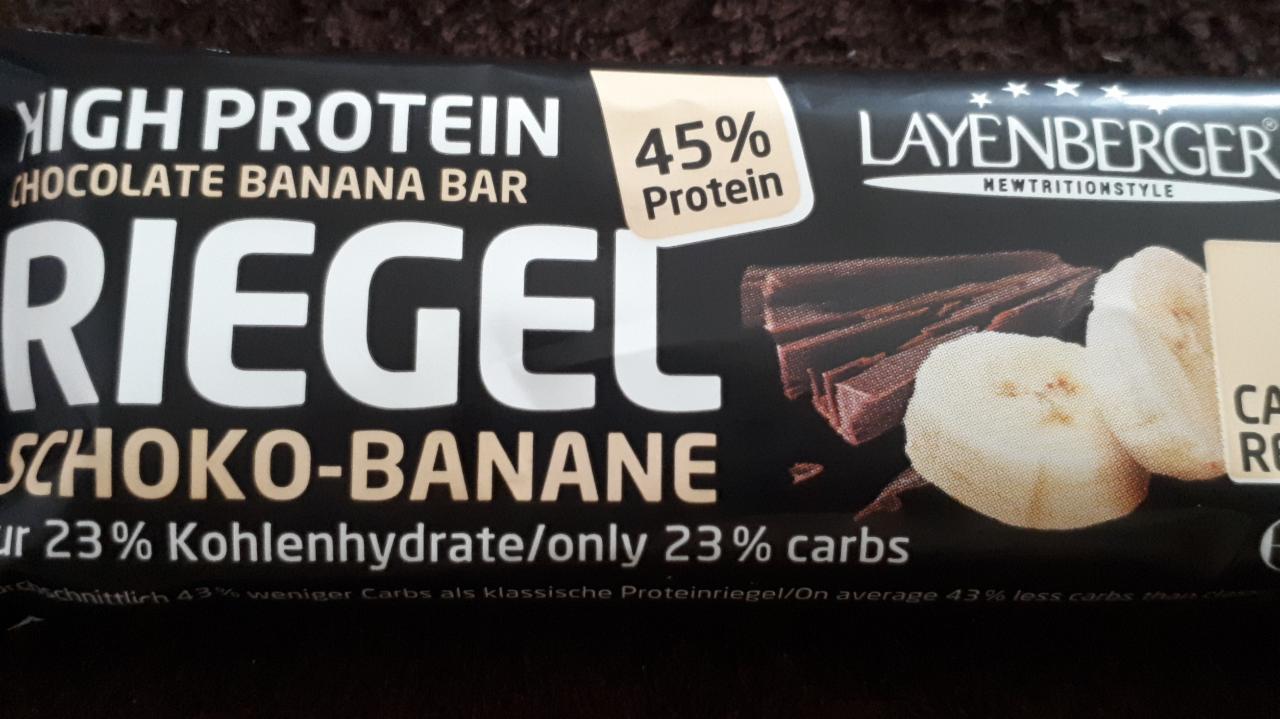 Fotografie - high protein bar chocolate banana Layenberger