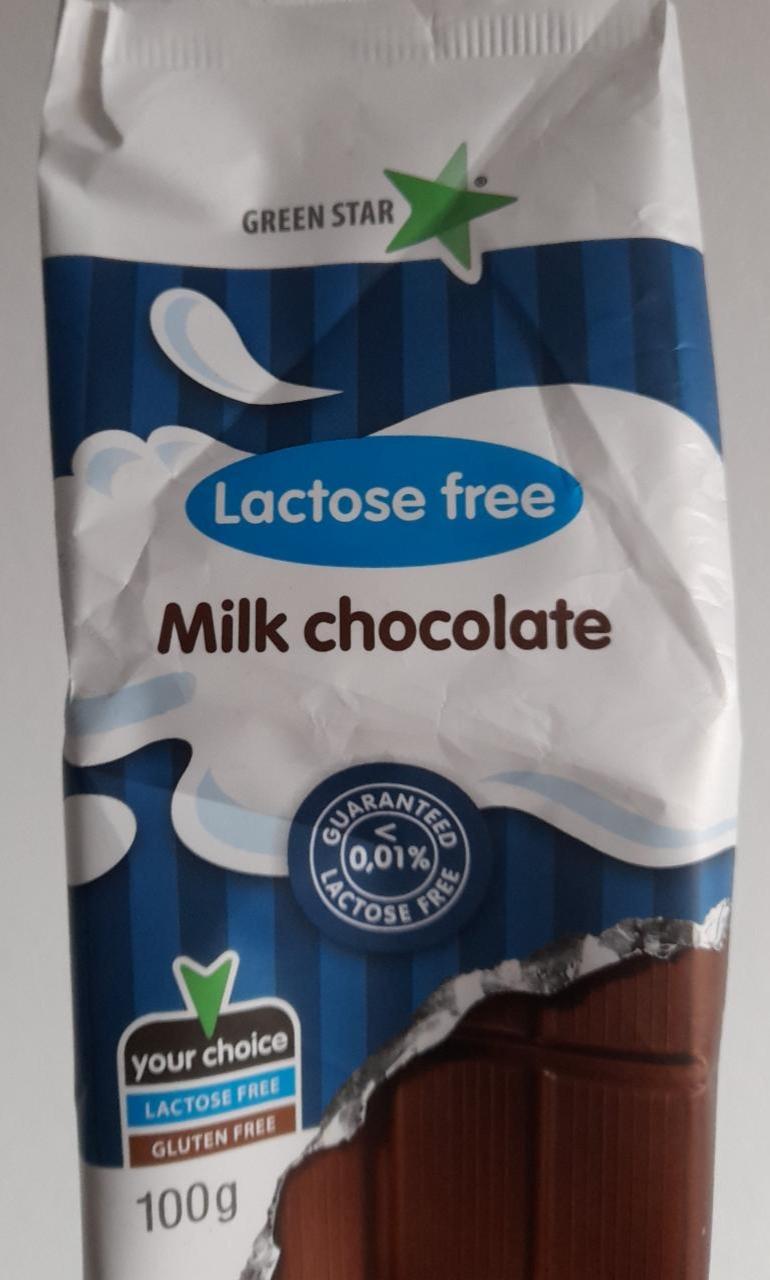 Fotografie - Lactose free Milk chocolate Green star
