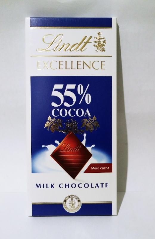Fotografie - Lindt Excellence 55% cocoa Milk chocolate