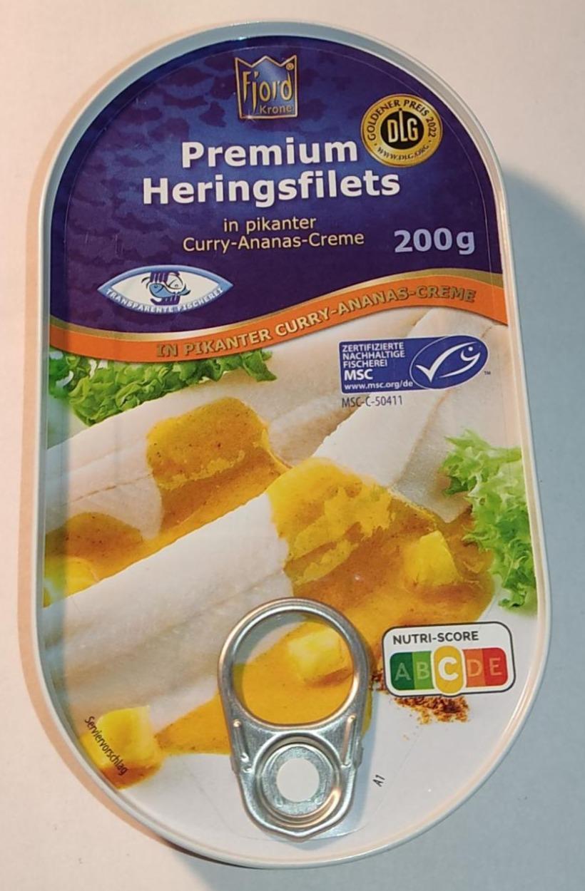 Fotografie - Premium Heringsfilets in pikanter Curry-Ananas Creme Fjord Krone