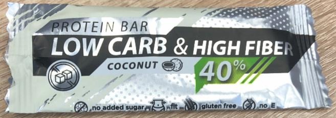 Fotografie - Protein Bar low carb & high fiber 40% Coconut