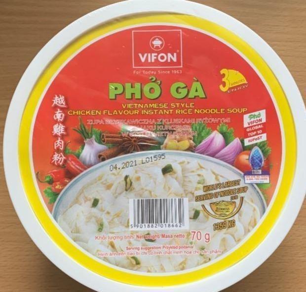 Fotografie - Pho Gá viatnamese style chicken flavour instant rice noodle soup Vifon