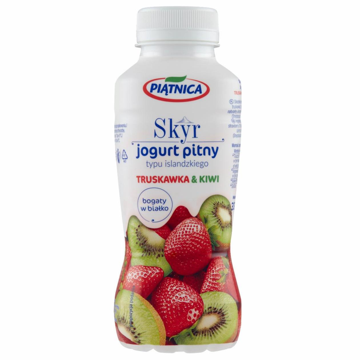 Fotografie - Skyr jogurt pitny truskawka & kiwi Piatnica