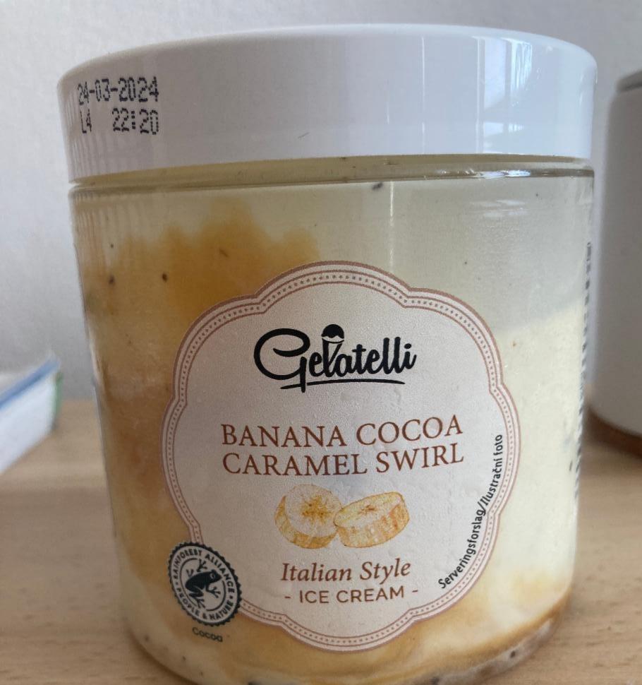 Fotografie - gelatelli banana Cocoa caramel swirl