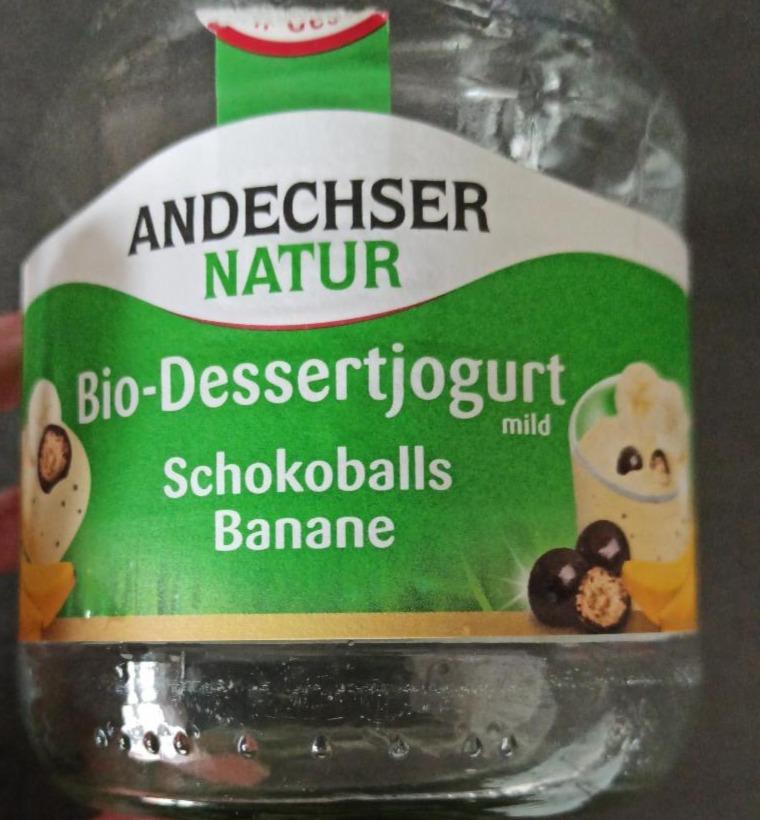 Fotografie - Bio-Dessertjogurt mild Schokoballs Banane Andechser Natur