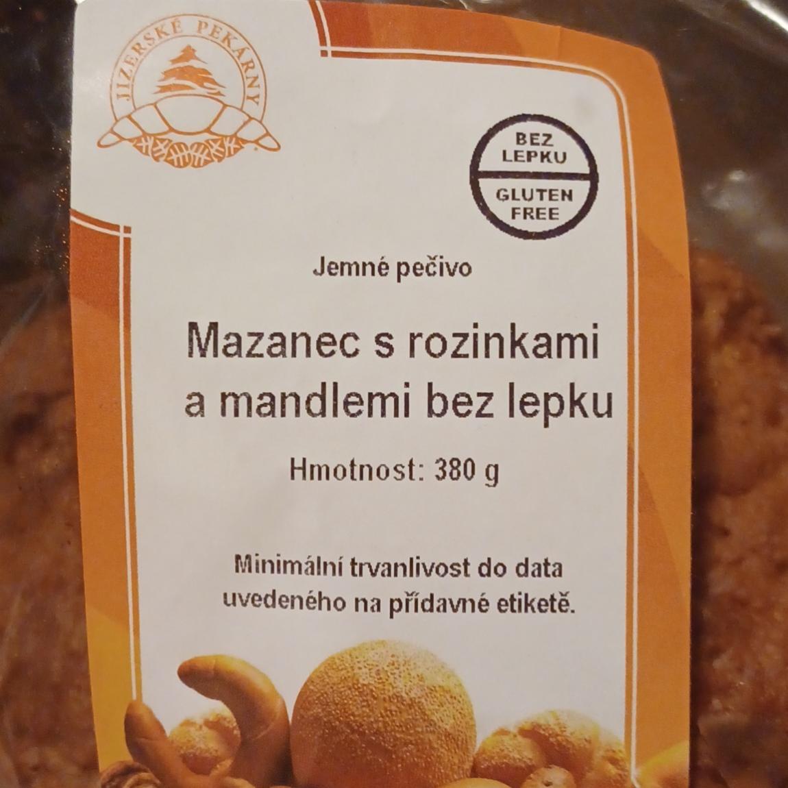 Fotografie - Mazanec s rozinkami a mandlemi bez lepku Jizerské pekárny