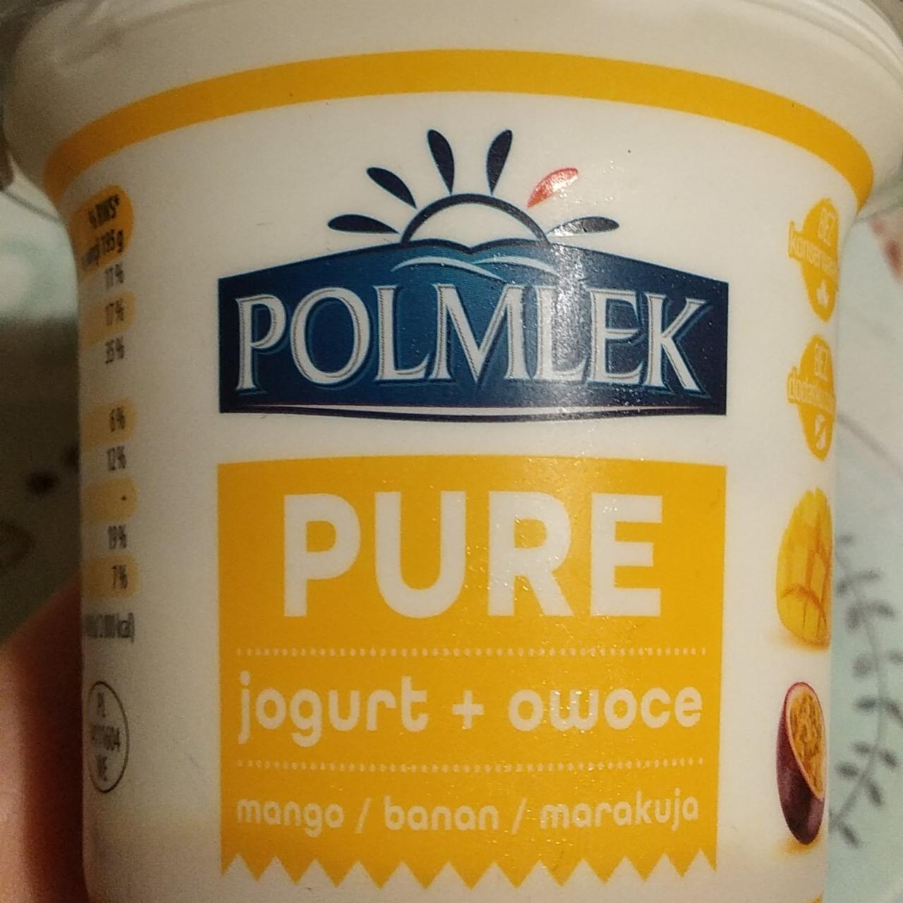 Fotografie - Pure jogurt + owoce mango banan marakuja Polmlek