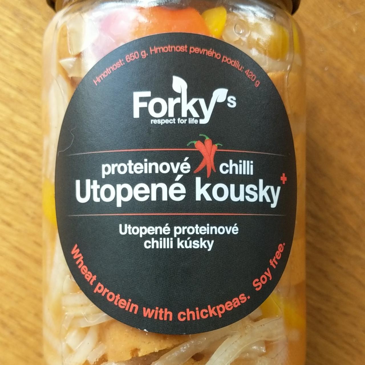 Fotografie - Utopené kousky proteinové chilli Forky's