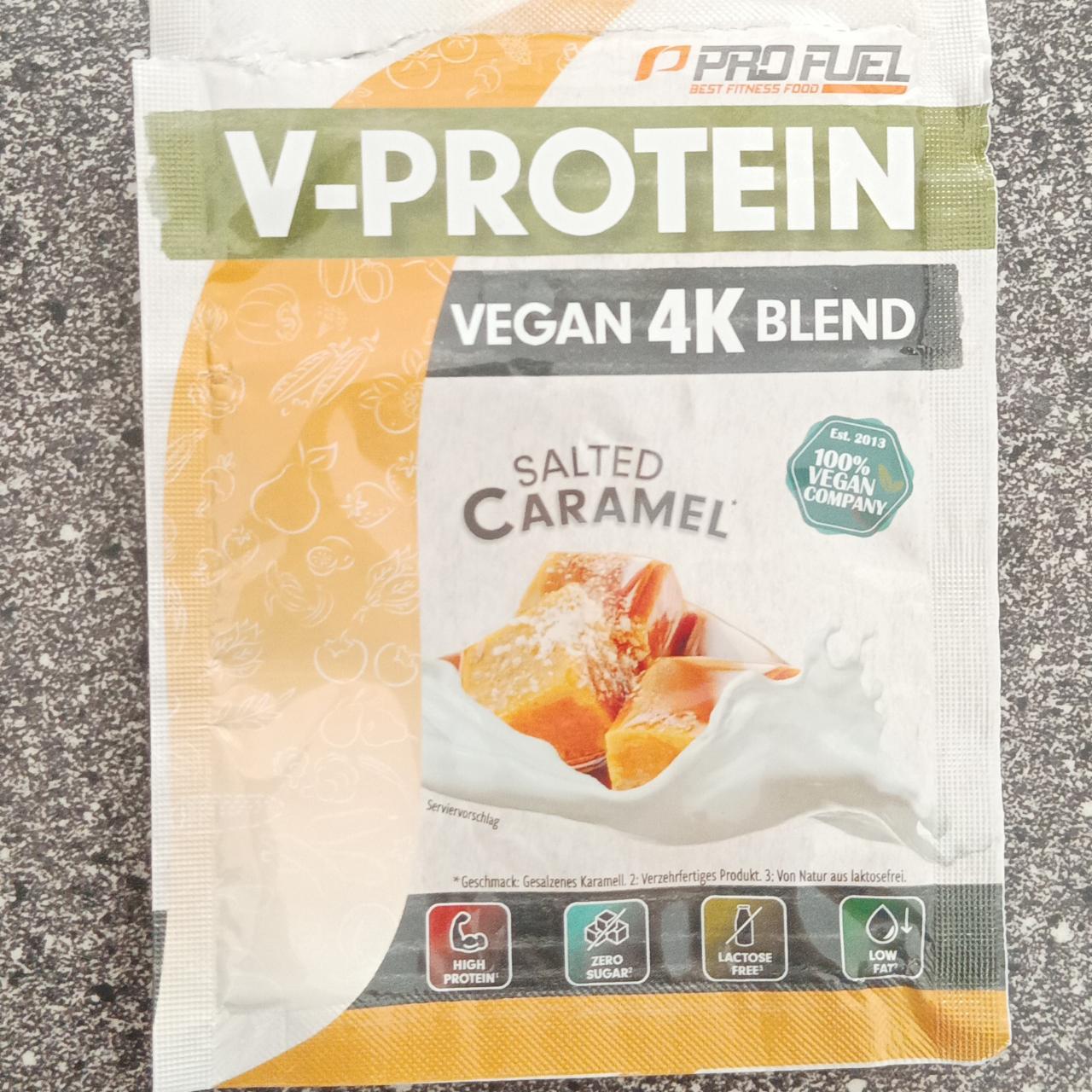 Fotografie - Vegan 4K blend Salted caramel V-Protein Pro Fuel