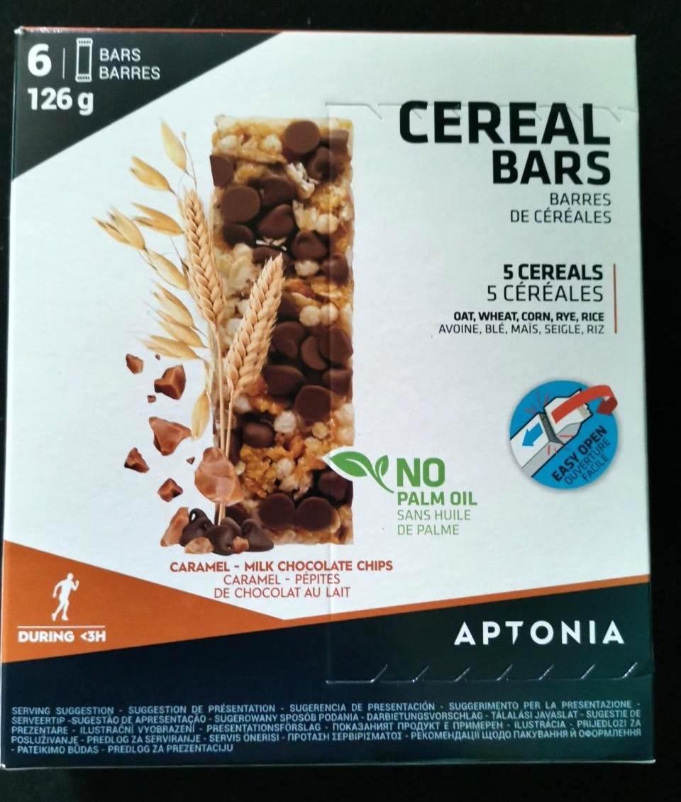 Fotografie - Cereal bar aptonia caramel-milk chocolate chips