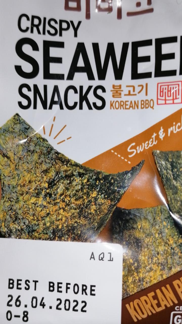 Fotografie - Crispy Seaweed Snacks Korean BBQ Bibigo
