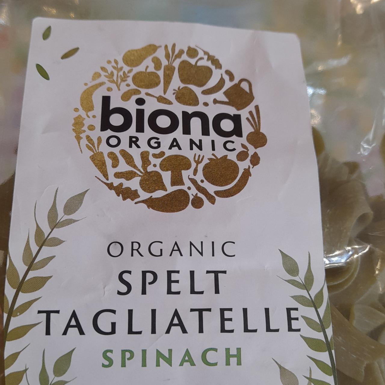 Fotografie - Organic spelt tagliatelle spinach Biona organic