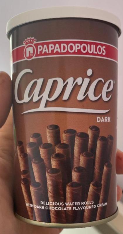Fotografie - Caprice Dark Chocolate Wafer Rolls Papadopoulos