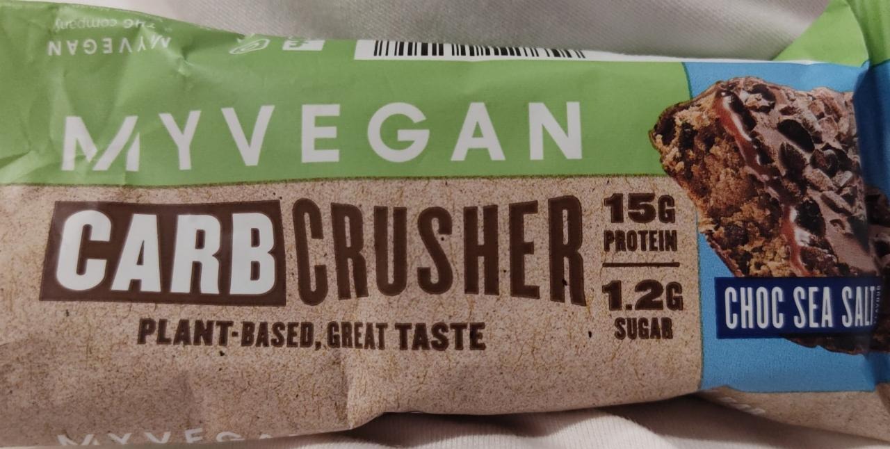 Fotografie - Vegan Carb Crusher Protein Bar, chocolate sea salt MyProtein
