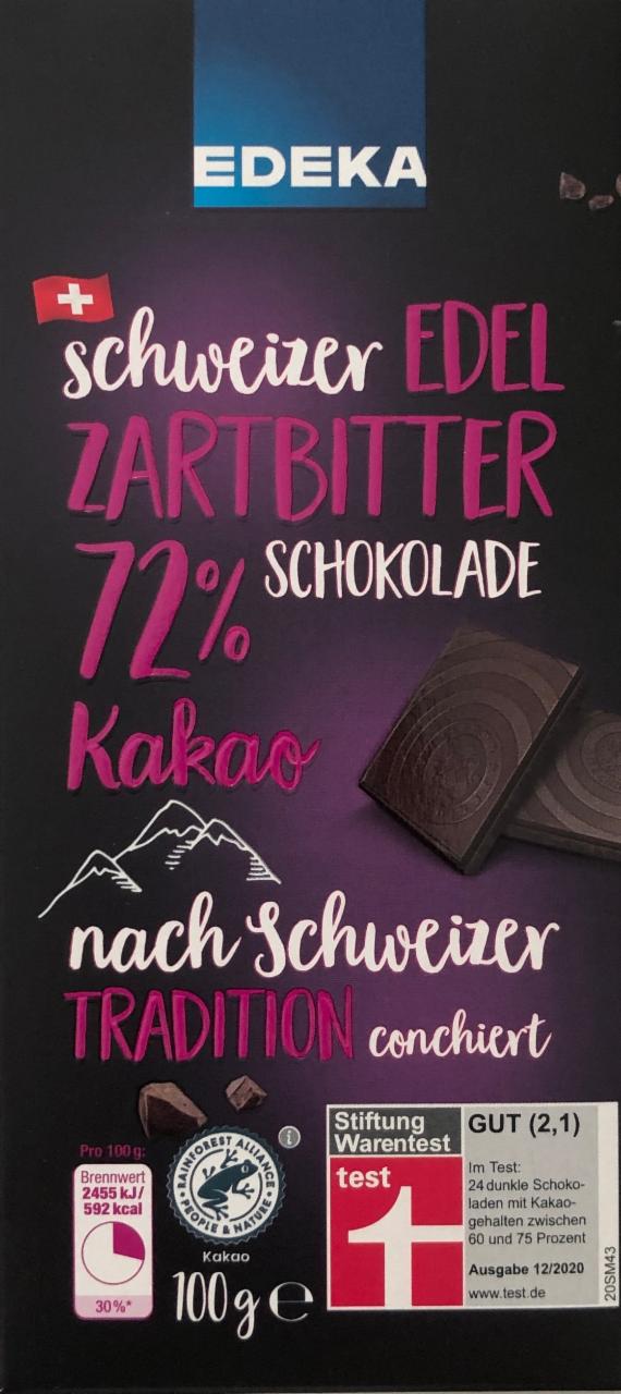 Fotografie - hořká čokoláda 72% EDEKA