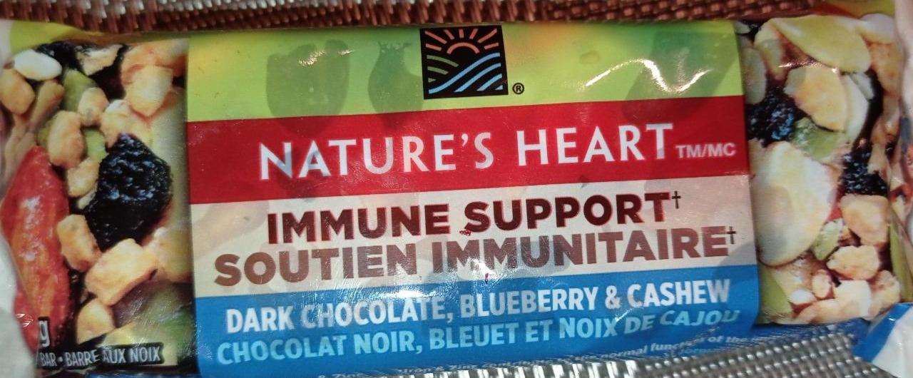 Fotografie - Immune Support Dark Chocolate, Blueberry & Cashew Nature's Heart