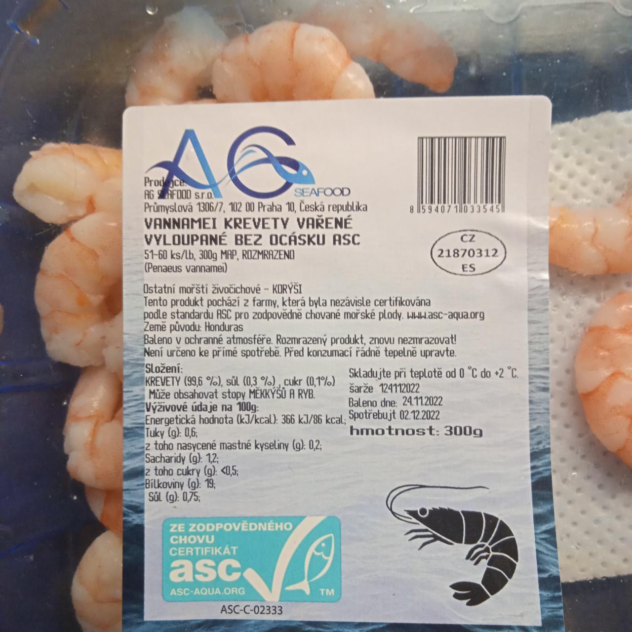 Fotografie - Vannamei krevety vařené vyloupané bez ocásku ASC AG Seafood