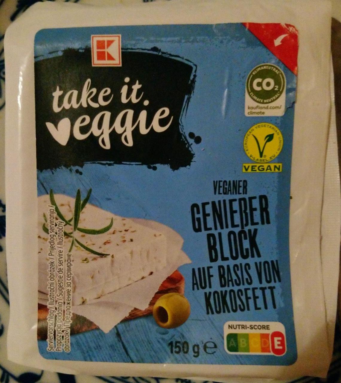 Fotografie - Veganer Genießer Block auf basis von kokosfett K-take it veggie