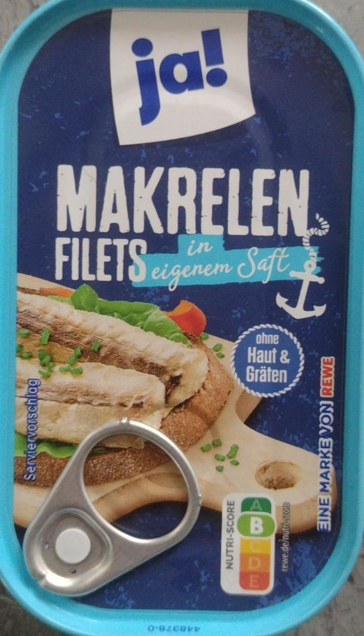 Fotografie - Makrelen filets in eigenem Saft Ja!