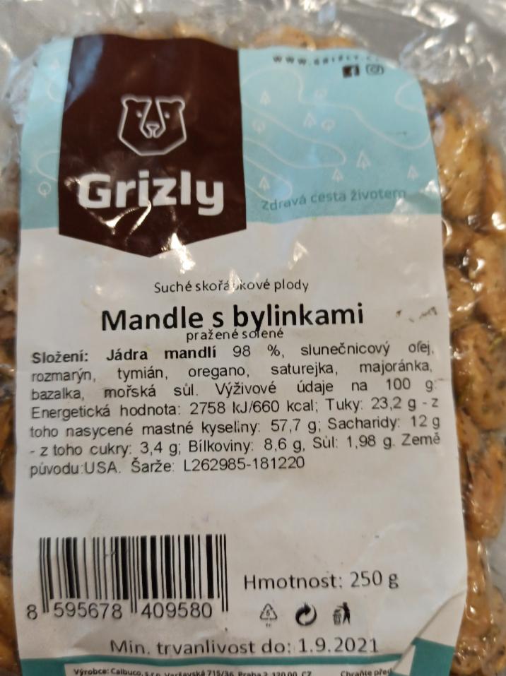 Fotografie - mandle s bylinkami Grizly