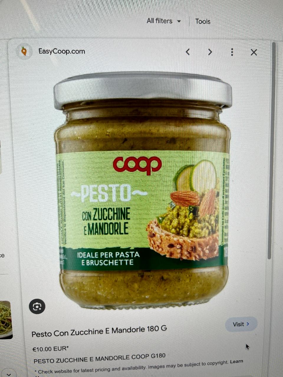 Fotografie - Pesto con zucchine e mandorle Coop