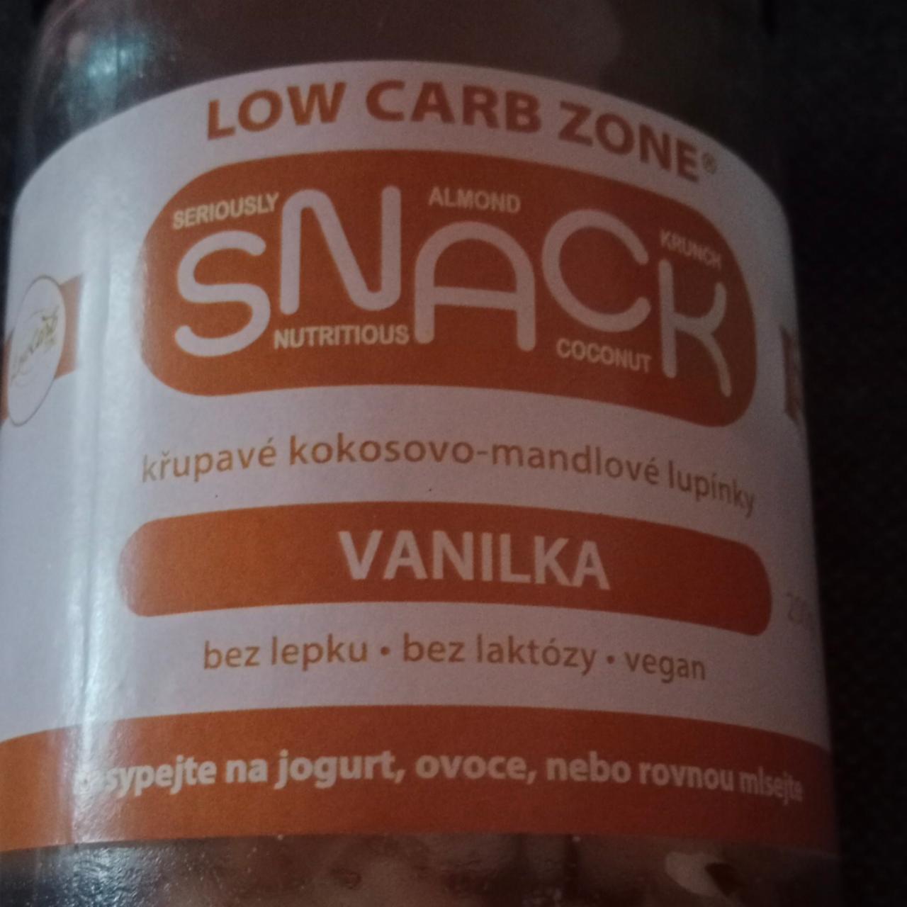 Fotografie - SNACK křupavé kokosovo-mandlové lupínky Vanilka Low Carb Zone