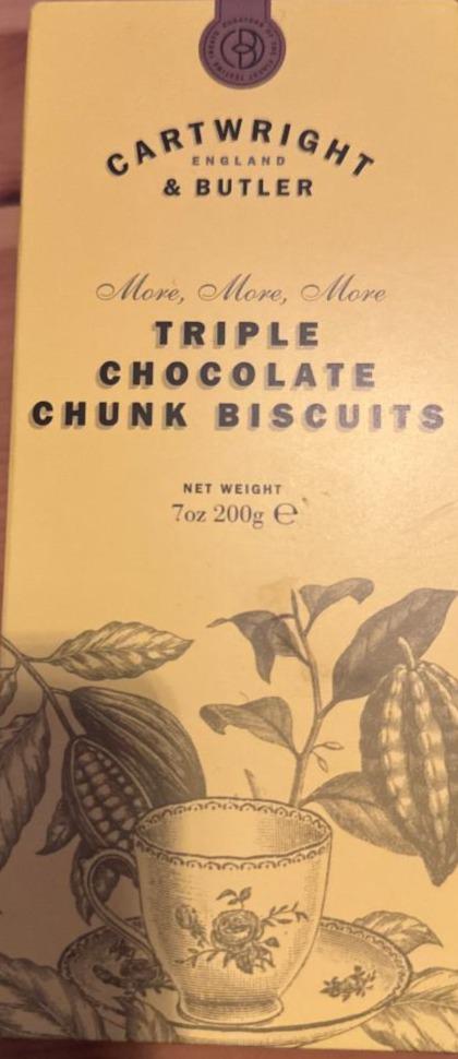 Fotografie - Triple chocolate chunk biscuits Cartwright & Butler