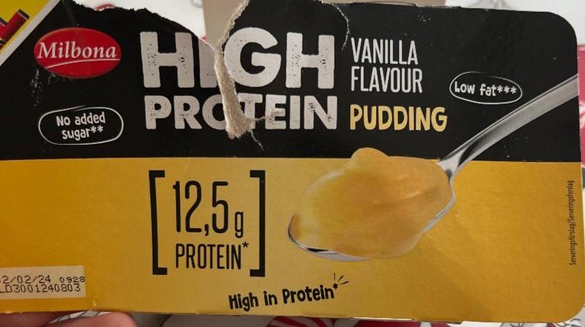 Fotografie - High Protein Pudding Vanilla Flavour Milbona