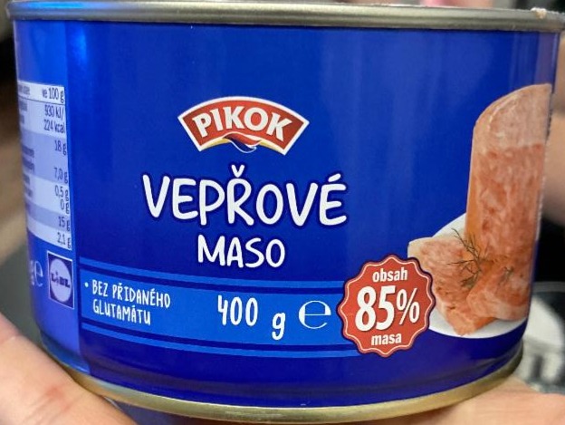 Fotografie - Vepřové maso v konzervě 85% Pikok