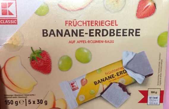 Fotografie - Früchteriegel Banane-Erdbeere K-Classic